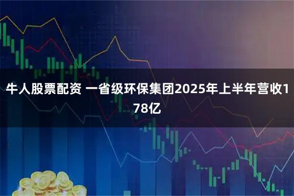 牛人股票配资 一省级环保集团2025年上半年营收178亿